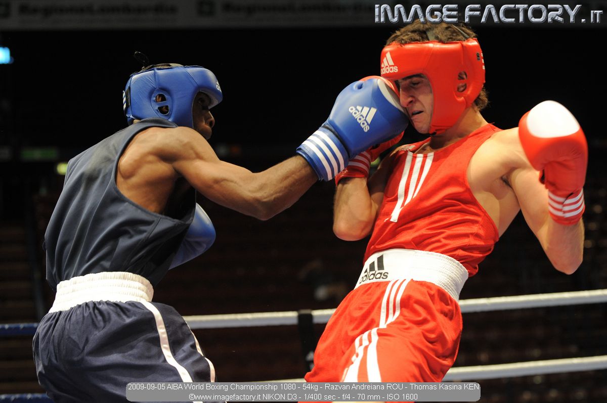 2009-09-05 AIBA World Boxing Championship 1080 - 54kg - Razvan Andreiana ROU - Thomas Kasina KEN